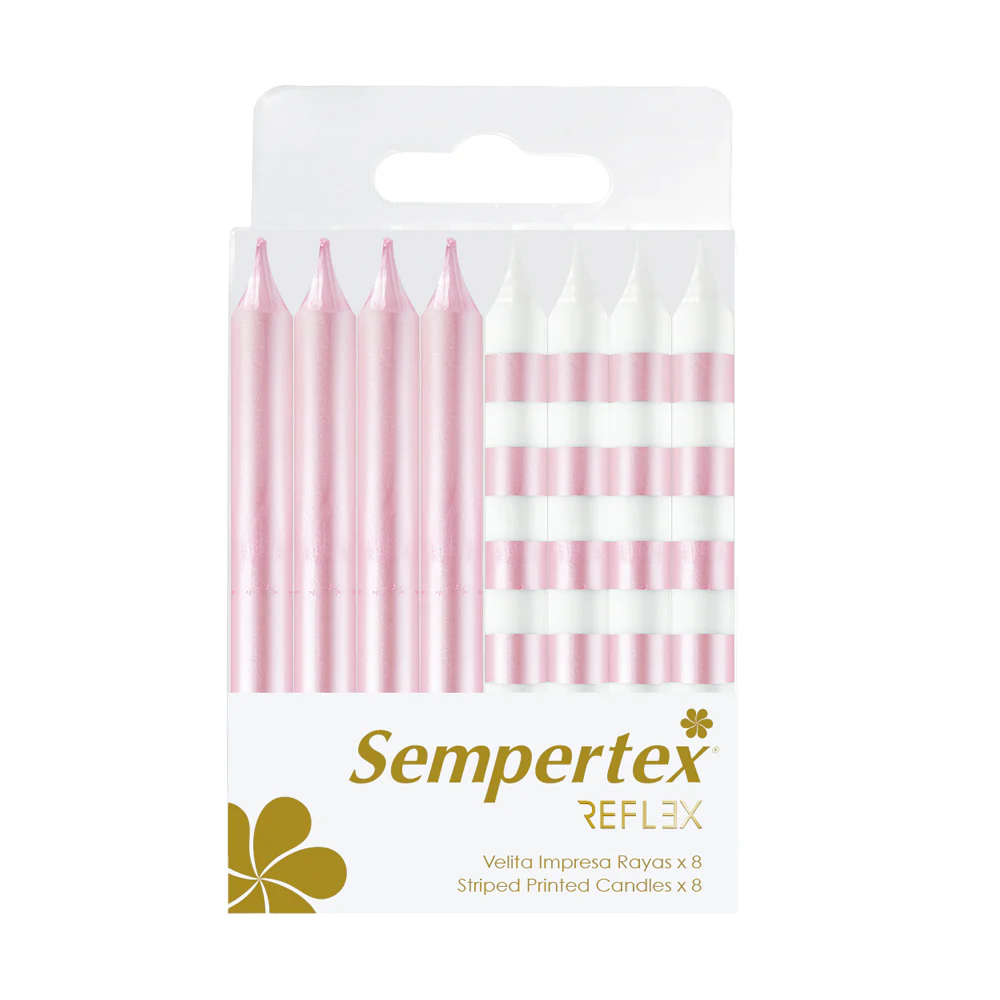 VELITA IMPRESA RAYAS BLANCO-ROSA